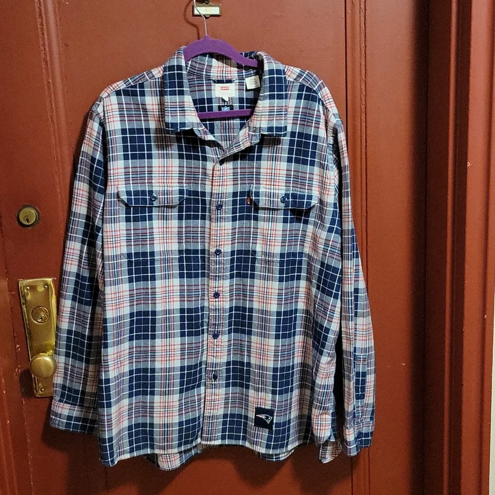 LEVI'S NFL LONG SLEEVE PLAID  SHIRT 👕 SIZE 3XL - Picture 7 of 16